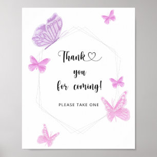 Affiche Papillon \ Merci d'être venu 