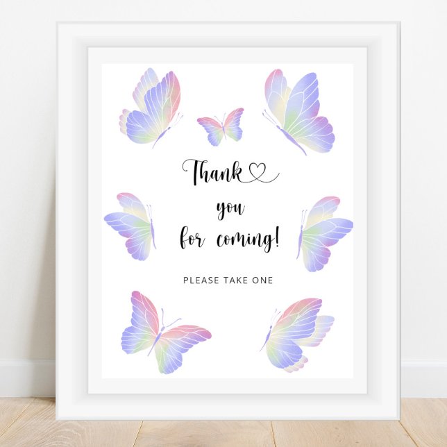 Affiche Papillon \ Merci d'être venu  (Créateur téléchargé)