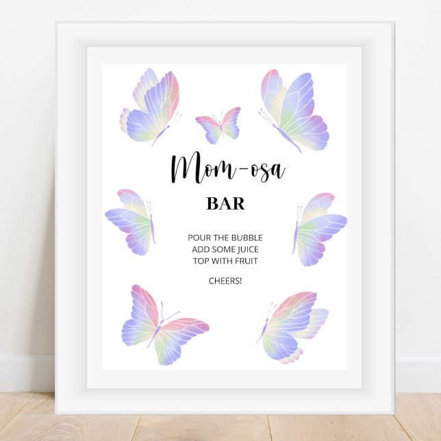 Affiche Papillon \ Mum-osa bar  (Créateur téléchargé)