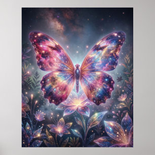Affiche Papillon Nébuleux Ailes Cosmiques
