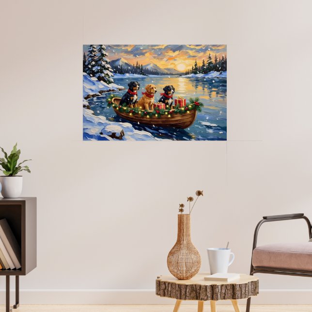 Affiche Papillon Noël Bateau Fêtes (Salon 3)