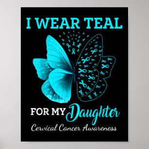 Affiche Papillon Pour Ma Fille Soutien Cancer Du Col