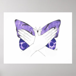 Affiche Papillon pourpre mystique dans l'ASL
