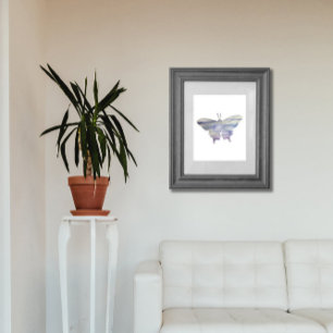 Affiche Papillon Purple Aquarelle Peinture