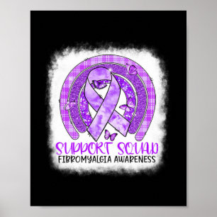 Affiche Papillon Rainbow Support Squad Fibromyalgia Aware