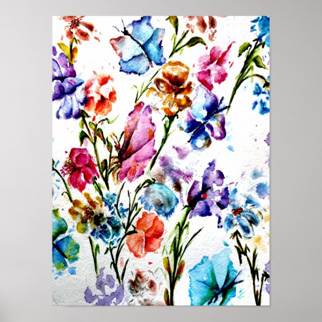 Affiche Papillon rose (Devant)