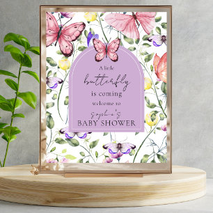 Affiche Papillon Rose Arche De Lavande Bienvenue Baby Show