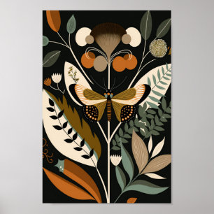 Affiche Papillon scandinave danois Scandi Art Imprimer