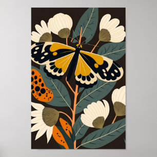 Affiche Papillon scandinave danois Scandi Art Imprimer