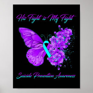 Affiche Papillon Son combat est ma lutte contre le suicide