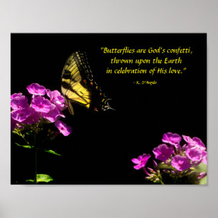 Affiche Papillon swallowtail et phlox sauvage