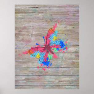 Affiche Papillon vibrant mignon frais de cru de couleurs