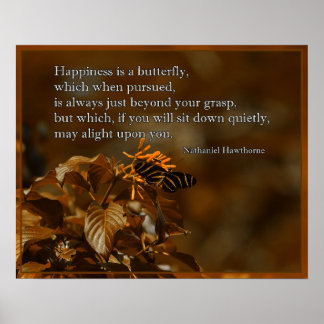 Affiche Papillon zébrée à longe sur fleur