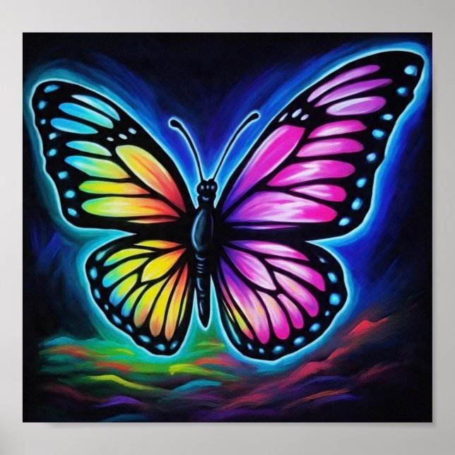 Affiche PapillonArcEnCielCosmique (Devant)