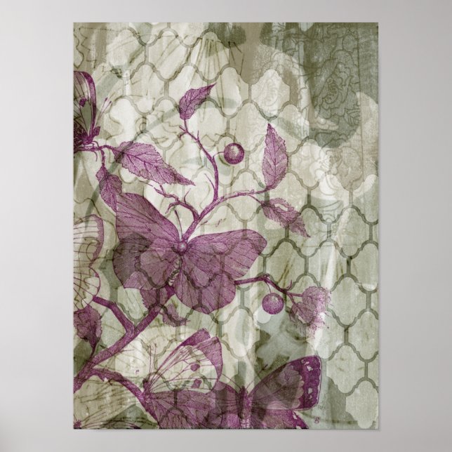 Affiche Papillons arabes III (Devant)