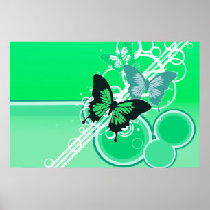 Affiche Papillons circulaires 2