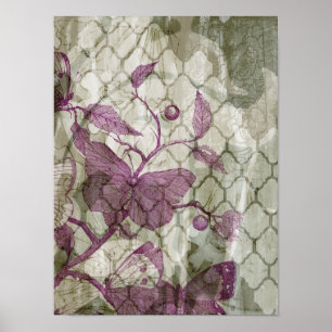 Affiche Papillons d'arabesque III