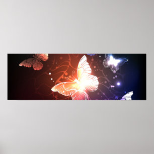 Affiche Papillons de nuit lumineux