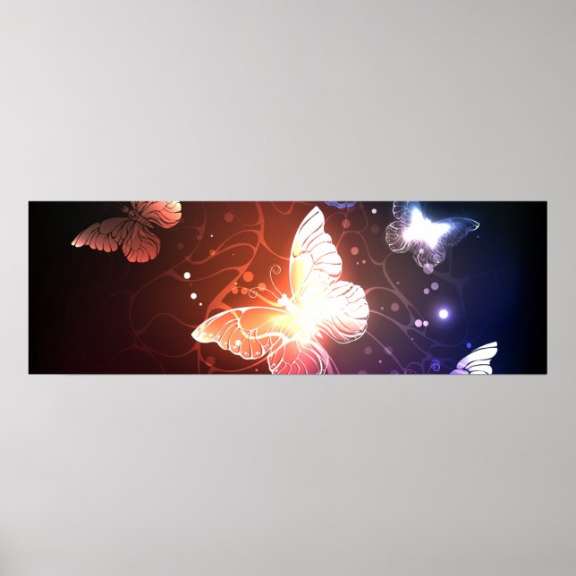 Affiche Papillons de nuit lumineux (Devant)