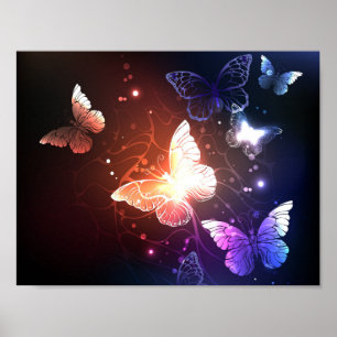 Affiche Papillons de nuit lumineux
