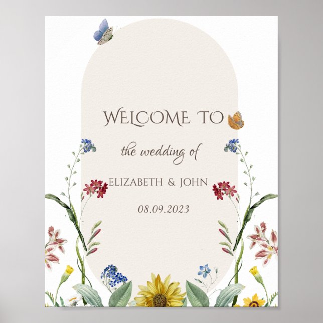 Affiche Papillons de tournesol sauvage (Devant)