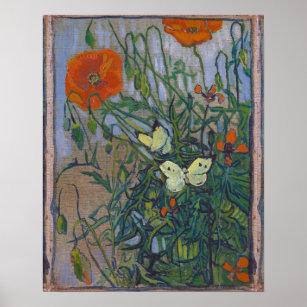 Affiche Papillons et papillons par Vincent van Gogh