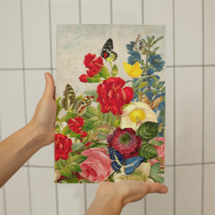 Affiche Papillons Fleurs vintages Petites