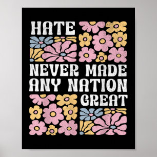 Affiche Papillons Floraux Anti Trump Démocrate Président L