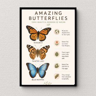 Affiche Papillons Incroyables Éducatif