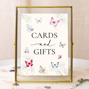 Affiche Papillons magiques Cartes de Fête des mariées et c