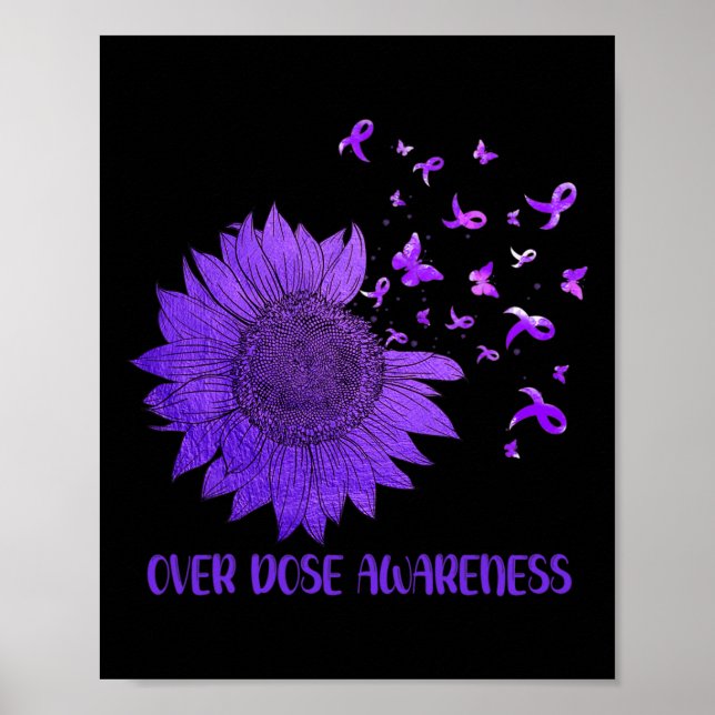 Affiche Papillons mûrs de marguerite violet surdose de rub (Devant)