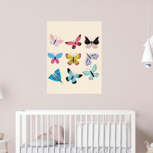 Affiche Papillons printaniers