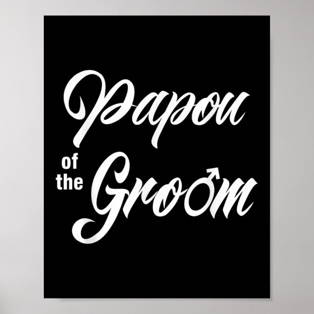 Affiche Papou De La Groom Mariage Fête Correspondant Maria (Devant)