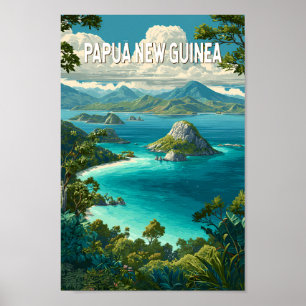 Affiche Papouasie-Nouvelle-Guinée Illustration Art de voya