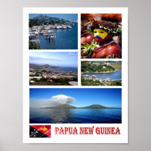 Affiche Papouasie-Nouvelle-Guinée - Mosaïque -