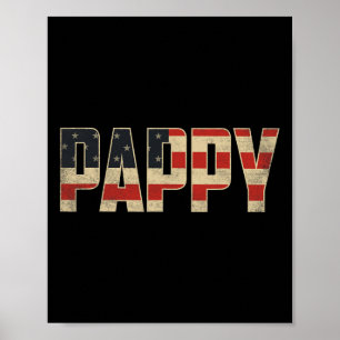 Affiche Pappy Bold Drapeau Américain Patriotique Fête des