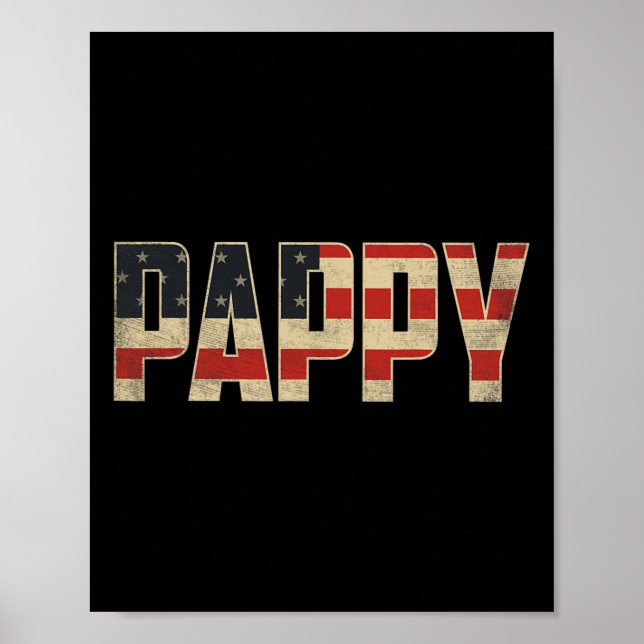 Affiche Pappy Bold Drapeau Américain Patriotique Fête des  (Devant)