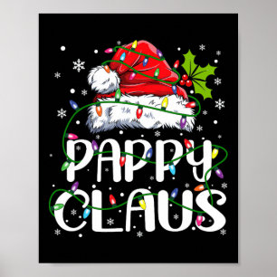 Affiche Pappy Claus Noël Santa Chapeau Correspondant Famil