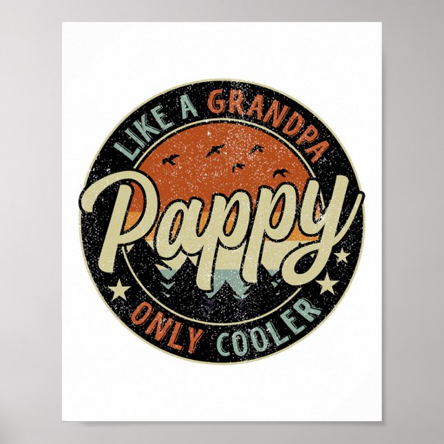 Affiche Pappy Comme Un Grand-Père Seulement Glacière Vinta (Devant)