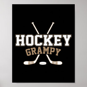 Affiche Papy hockey amateur de hockey vintage