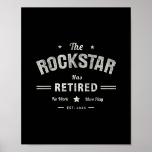 Affiche Papy Rockstar Est Retraité 2026 Père Croisière Mo