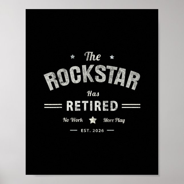 Affiche Papy Rockstar Est Retraité 2026 Père Croisière Mo (Devant)