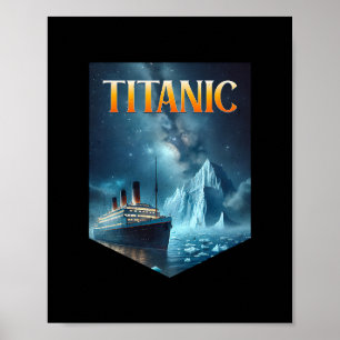 Affiche Paquebot de croisière Titanic Iceberg 1912 Rms Voy