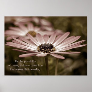 Affiche Pâquerette avec citation inspirante