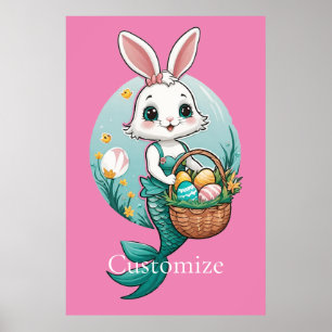 Affiche Pâques Bunny Mermaid Thunder_Cove