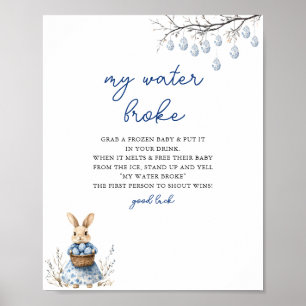 Affiche Pâques Chinoiserie My Water Broke Baby shower Jeu