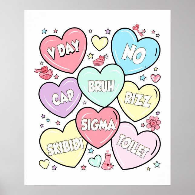 Affiche Pâques cœur, rétro, vintage (Devant)