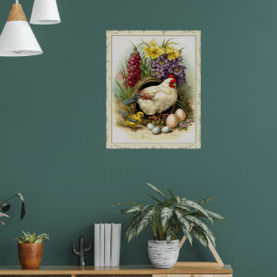 Affiche Pâques de poulet