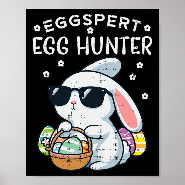 Affiche Pâques Eggspert Oeuf Hunter Bunny Boys Girls T (Devant)