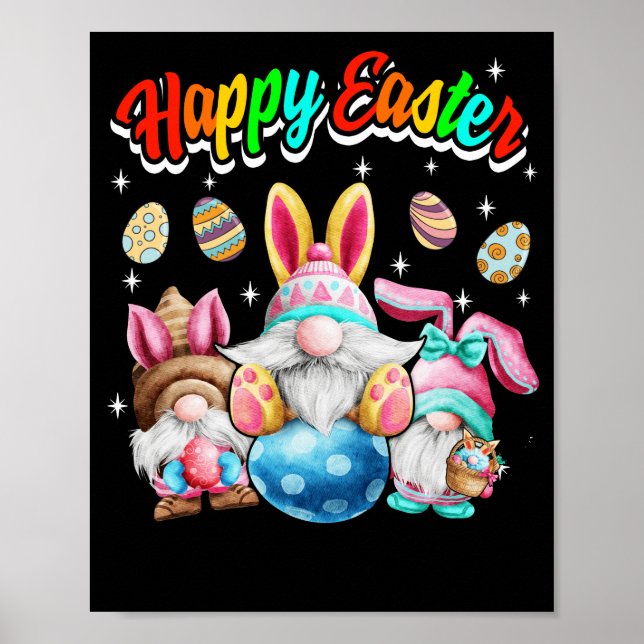 Affiche Pâques Gnome Avec Des Femmes De L'Oreille Bunny Jo (Devant)